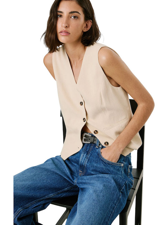 Women's Vest Light Beige