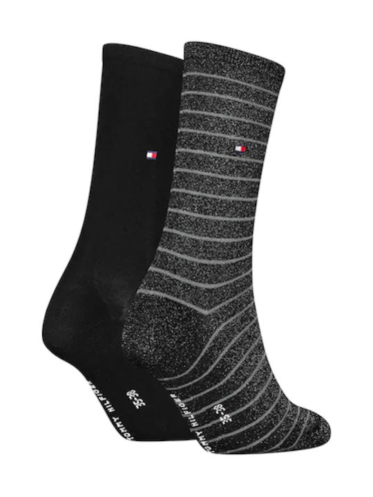 Tommy Hilfiger Damen Socken Silver-black 2Pack Tommy Hilfiger Damen Socken Silver-black 2Pack