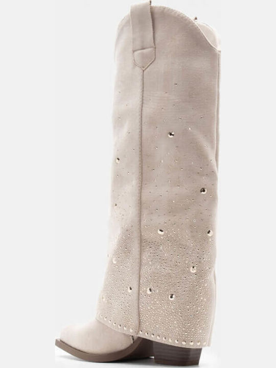 Cowboy Boots Beige