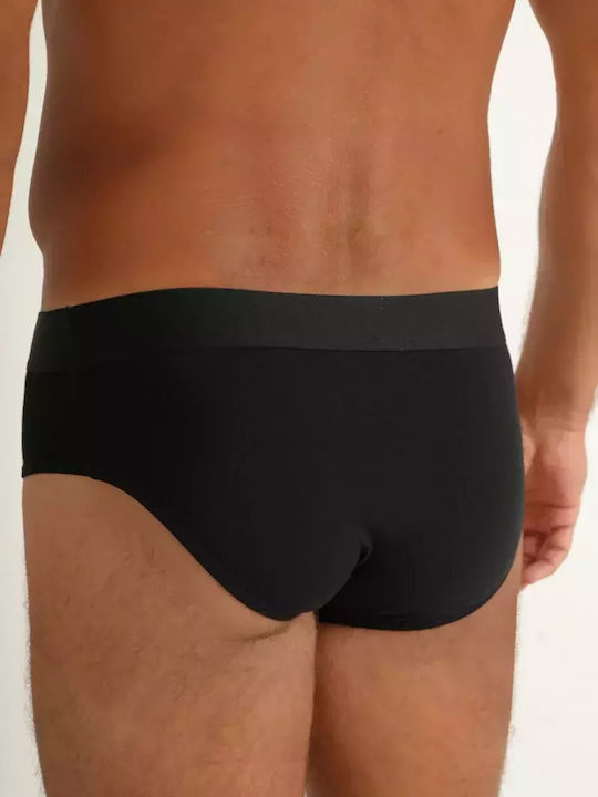 Men's Slip Black with Patterns