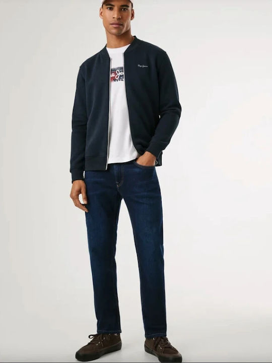 Stanley Ανδρικό Παντελόνι Τζιν Ελαστικό με Slim Tapered Εφαρμογή Μπλε