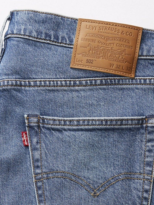 502 Мъжко Джинсово Панталон Редовна Tapered Кройка Мед Индиго