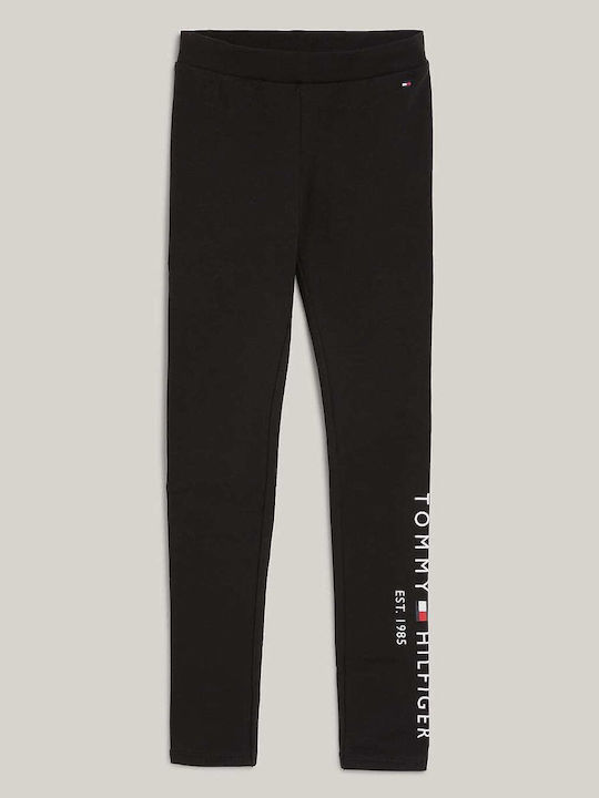 Kinder Leggings Lang Schwarz Essential