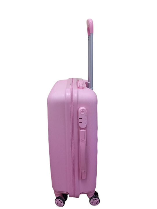 Kids Cabin Hard Pink Suitcase With 4 Wheels Height 55cm