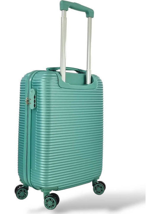 Reise Koffer Kabine Hart Türkis mit 4 Räder Höhe 55cm