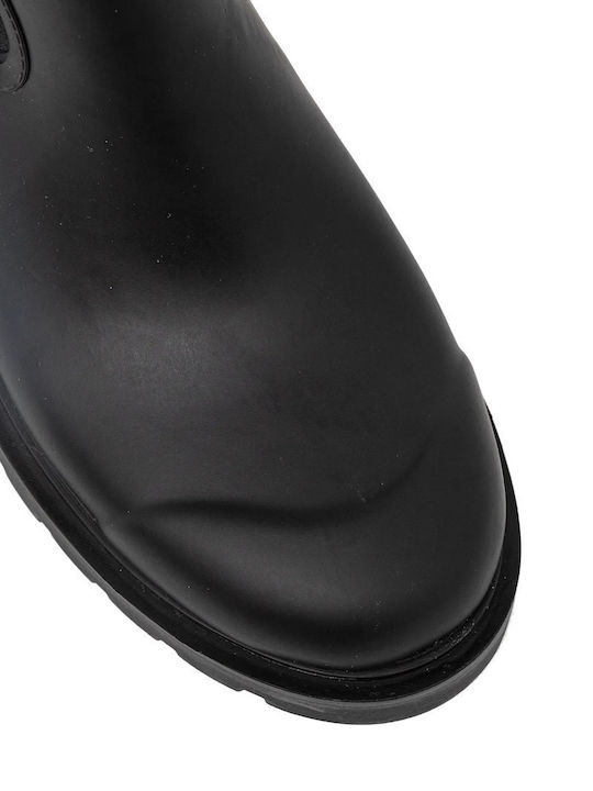 Women's Mid Heel Wellies Black