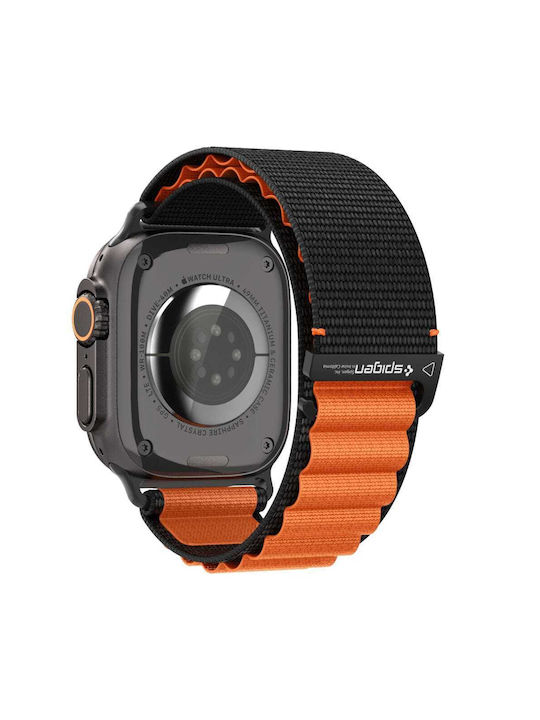 Spigen Wbf1 Strap Fabric Black Orange (Apple Watch 44/45/46/49 mm - Spigen)