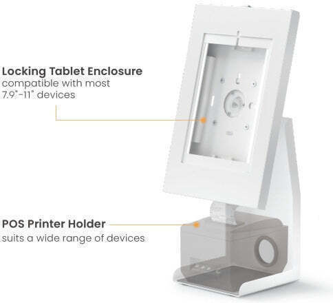 Deltaco Desk Stand for Mobile in White color ARM-0514