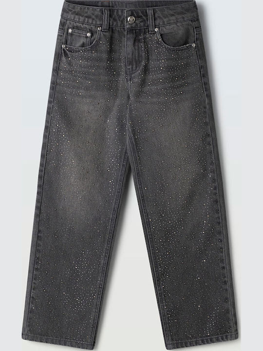 Kinder Schlaghose Jeans Grau