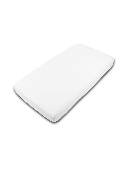 Kidizi Seturi de cearșafuri pentru bebeluși Pentru Patut Bumbac cu Cauciuc Albe 60x120buc 2buc