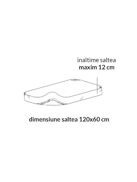 Kidizi Cearșaf pentru bebeluși Pentru Patut Bumbac cu Cauciuc Verde 60x120buc