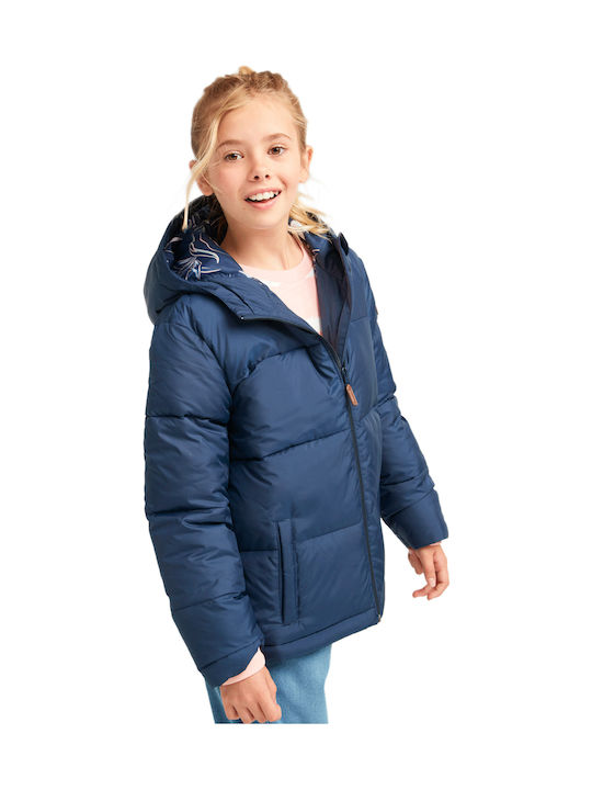Kids' Quilted Jacket Short with Hood Navy Blue Start Me Up