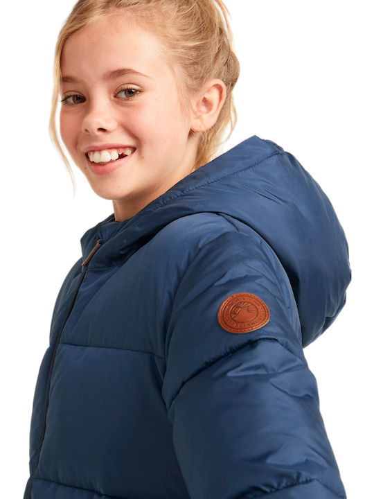 Kids' Quilted Jacket Short with Hood Navy Blue Start Me Up