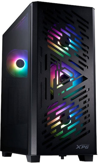 Adata XPG Lander 501 Gaming Midi Tower Κουτί Υπολογιστή με Πλαϊνό Παράθυρο Μαύρο