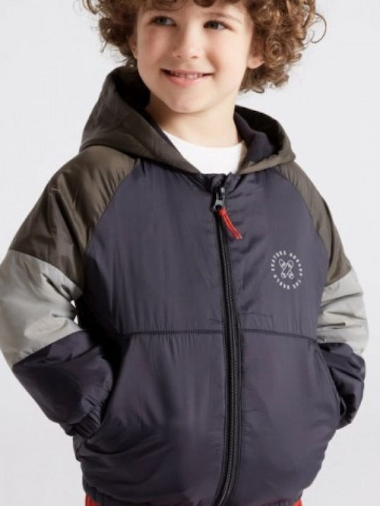 Kids' Casual Jacket Short with Hood Multicolour
