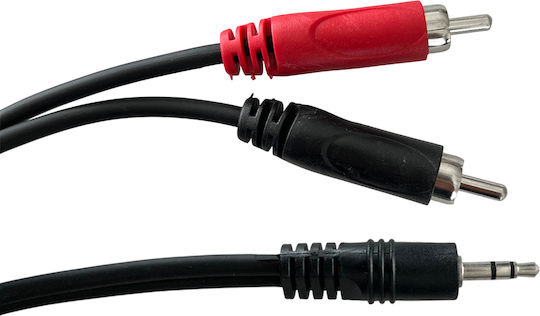 Schulz Kabel 3.5mm Jack Cable Male RCA Male Black 2m