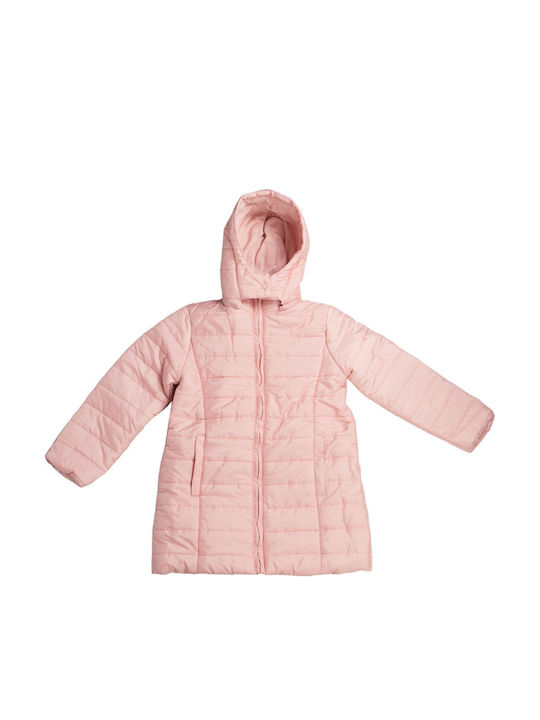 Kinderjacken & Winterjacken Gesteppt Kurz mit Kapuzen-Rosa