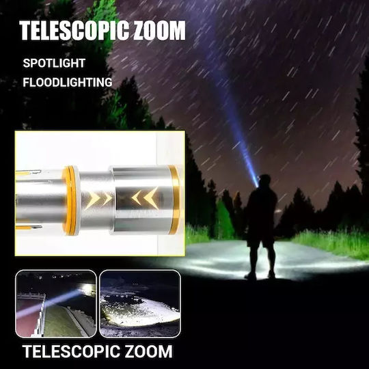 Led Laterne Batterie für Camping mit Taschenlampe 2000lm Weiße