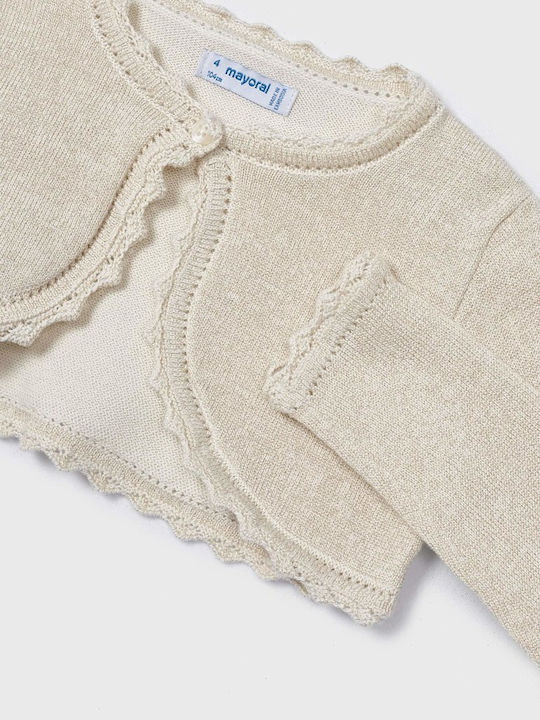 Kinderbolero Baumwolle Beige