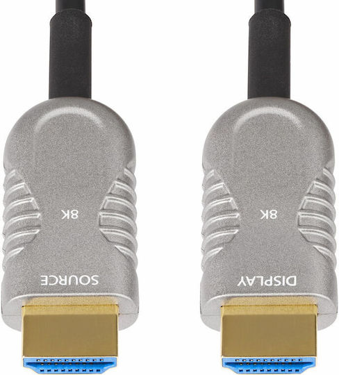 StarTech Aktives HDMI 2.1 Ultra High Speed 48Gbps 4K 120Hz HDR VRR Kabel HDMI-Stecker - HDMI-Stecker 50m Blauer 8K-A-100F-HDMI-KABEL