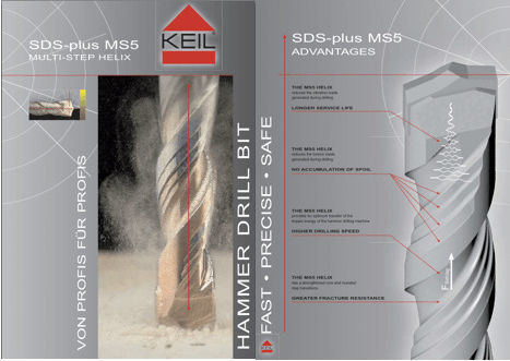 Keil Drill Carbide with SDS Plus Shank for Glass και Tiles 12mm