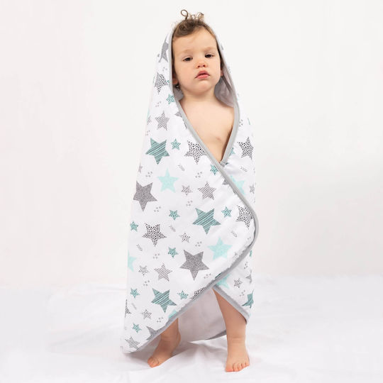 Kidizi Hooded Baby Bath Towel Mint