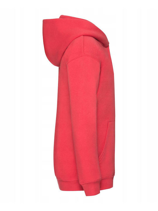 Kinder-Sweatshirt Strickjacke mit Kapuze und Taschen Rote