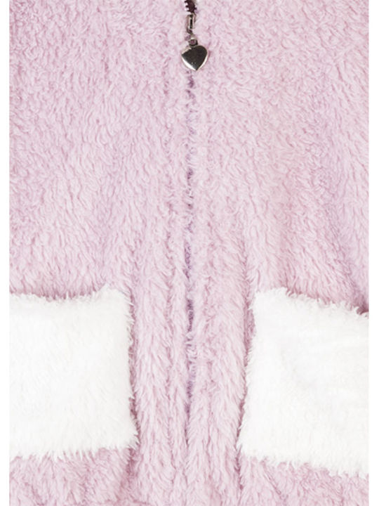 Kinder-Strickjacke Pelzige Flieder