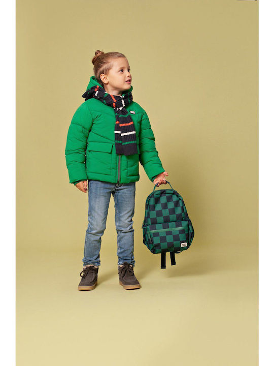 Kinder Steppjacke mit Futter & Kapuze Green