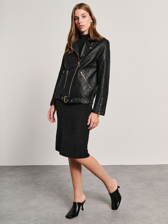 Sommer Midi Damenkleid Schwarz