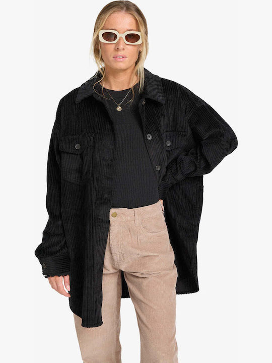 Winter Ocean Femeie Negru Overshirt