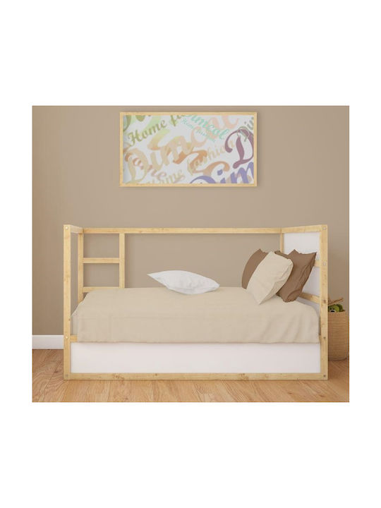 Dimcol Βρεφική Παπλωματοθήκη Bebe Solid Beige 120x160εκ.
