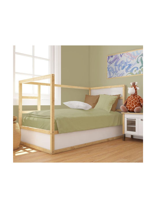 Dimcol Бебешка Долна Калъфка Bebe Solid Olive 120x160см.