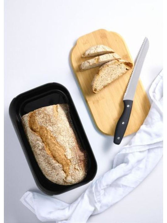 Espiel Day Bread Box made of Bamboo Black 12x33x18cm