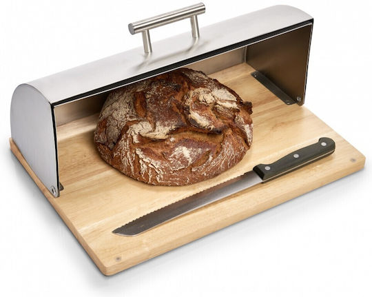 Zeller Ψωμιέρα Inox σε Ασημί Χρώμα 39x28x16cm