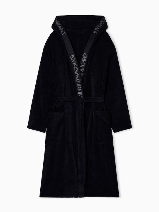 Emporio Armani Bathrobe with Hood Black