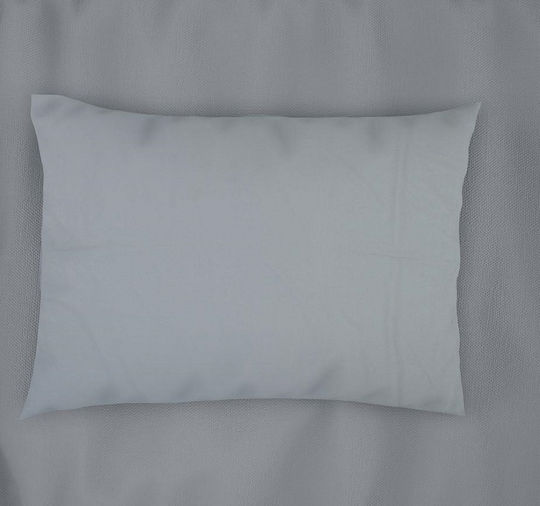 Dimcol Bebe Solid Față de pernă pentru bebeluși din 100% bumbac Light Blue-grey 45x35cm