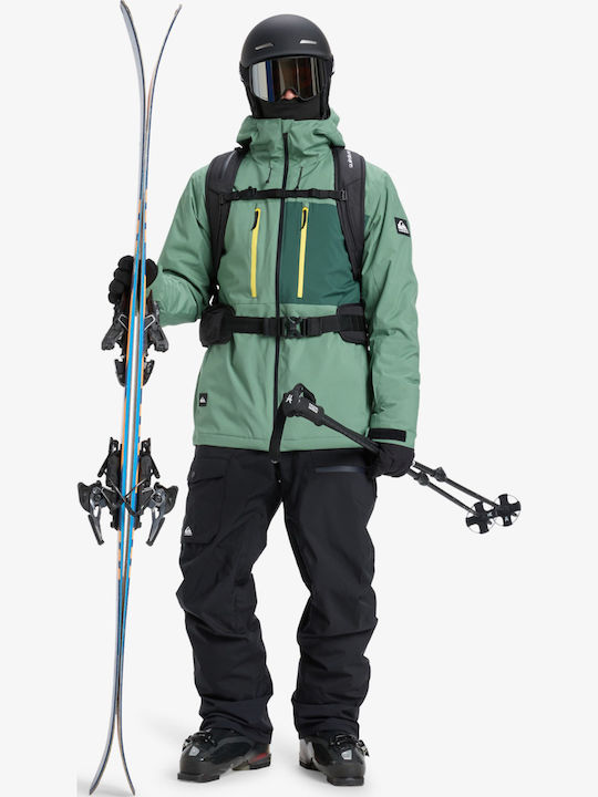 Quiksilver Sycamore Solid EQYTJ03502-GND0 Ανδρικό Μπουφάν για Σκι & Snowboard Πράσινο