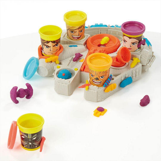 Hasbro Play-Doh Plasticine Star Wars Millenium Falcon Game For Ages 3 Plus 5 Pieces