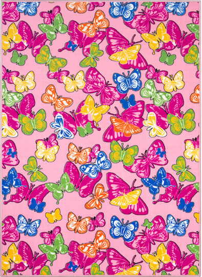 Παιδικό Χαλί Μοκέτα Nikotex Butterflies 133x190 Cm