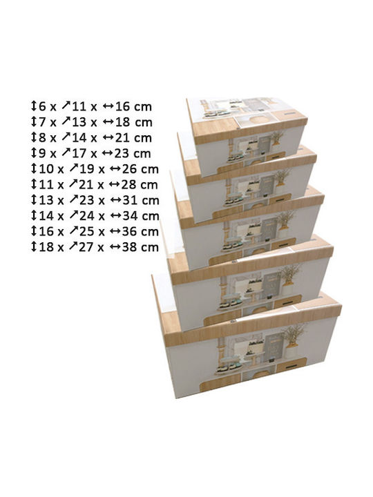 AGC Papier Aufbewahrungsbox mit Deckel Mehrfarbig 10Stück