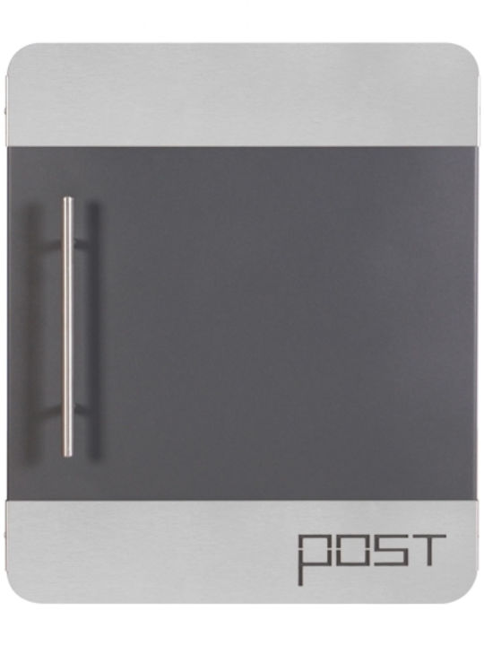 Wiltoc Außenbereich Briefkasten Metallisch in Silber Farbe 43.5cm