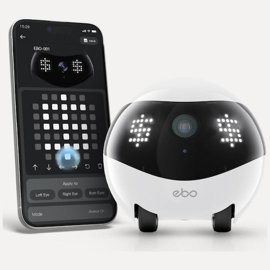 Enabot EBO Air 2 IP Companion Robot Κάμερα Wi-Fi Full HD+ 4MP Μπαταρίας με Αμφίδρομη Επικοινωνία Ροζ