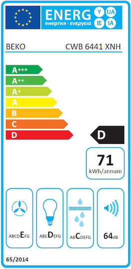 Beko Απορροφητήρας Καμινάδα 60cm Inox