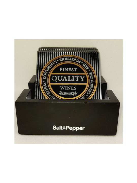Salt & Pepper Wines Сувенир Стъкло Със стойка Черен 10x10см 6бр Salt & Pepper Wines Сувенир Стъкло Със стойка Черен 10x10см 6бр