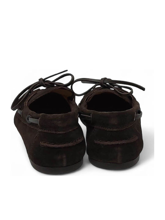 Leather Women's Moccasins in Brown Color