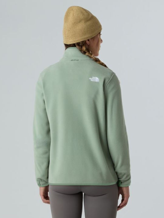 100 Glacier Full Women's Cardigan with Zipper Slate Moss