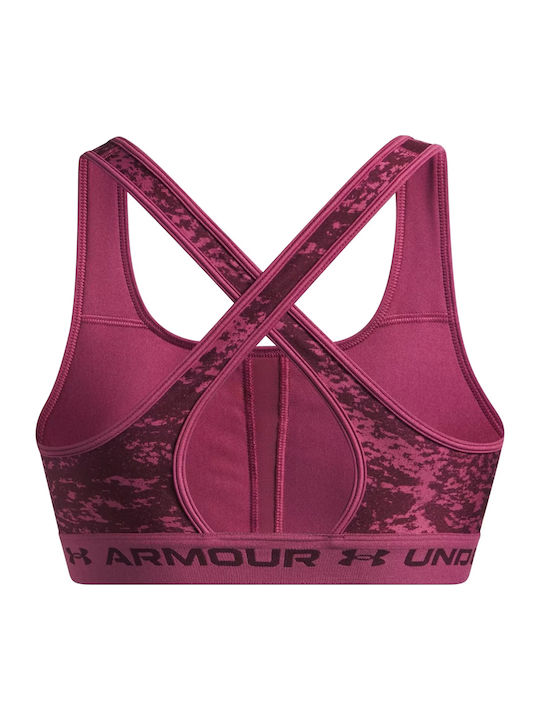 Crossback Mid Print Женско Сутиен Purple