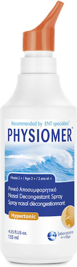 Physiomer Hypertonic Spray Nazal cu Apă de Mare pentru Întreaga Familie 135ml