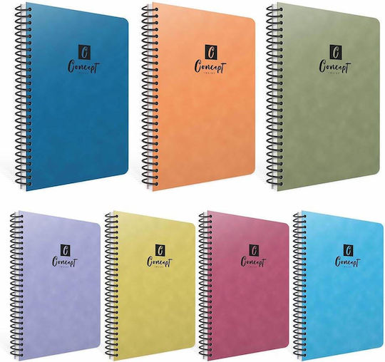 Uni Pap Spiral Notebook Ruled B5 2 Subjects 1pcs (Μiscellaneous Designs/Colors)